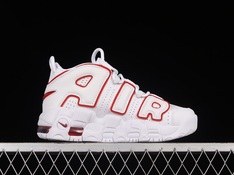 Air More Uptempo Gs 2021 White/Varsity Red 19