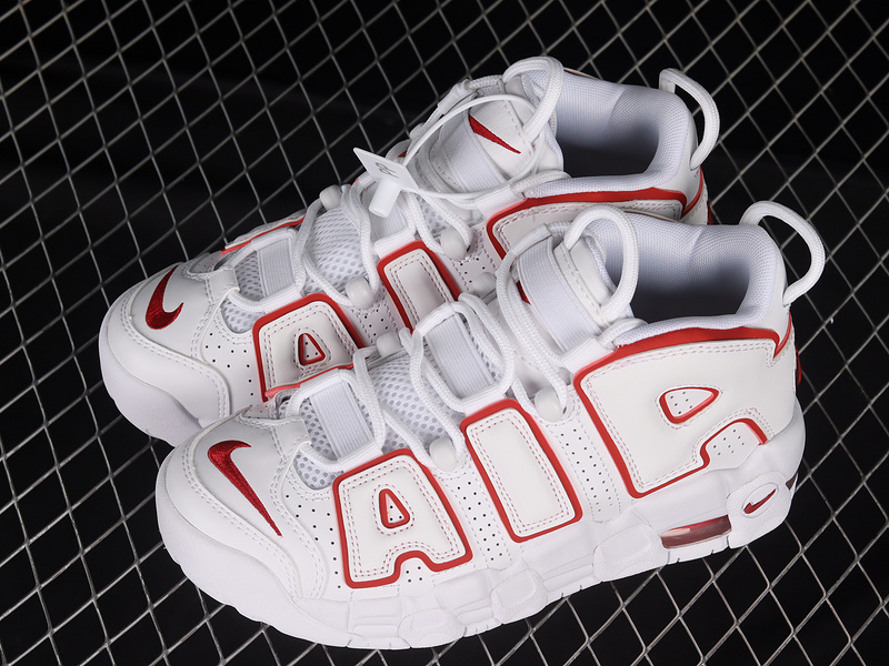 Air More Uptempo Gs 2021 White/Varsity Red 23