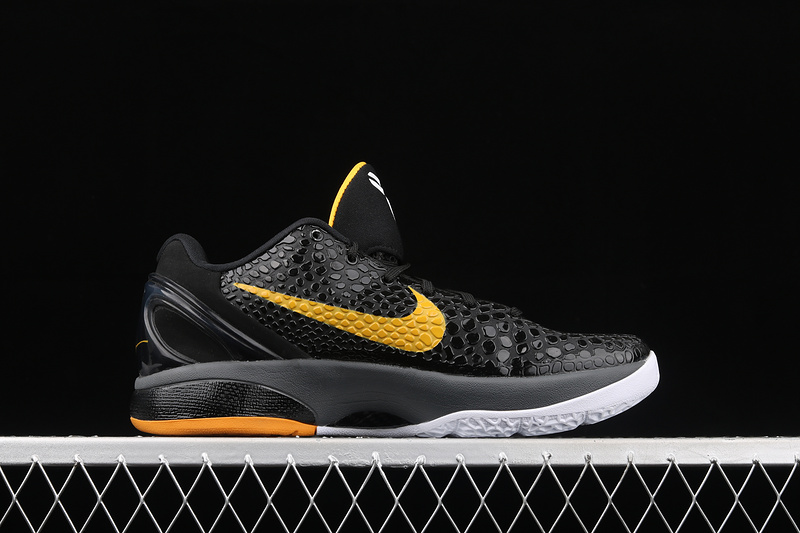 Zoom Kobe 6 Black/Dark Grey/White/Del Sol 23