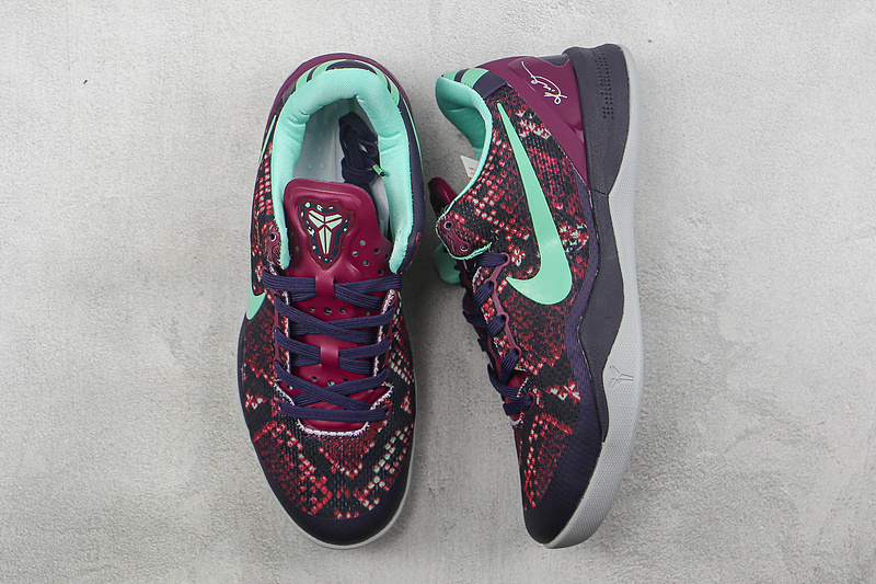 Kobe 8 System Pit Viper Purple Dynasty/Green Glow-Raspberry Red 3