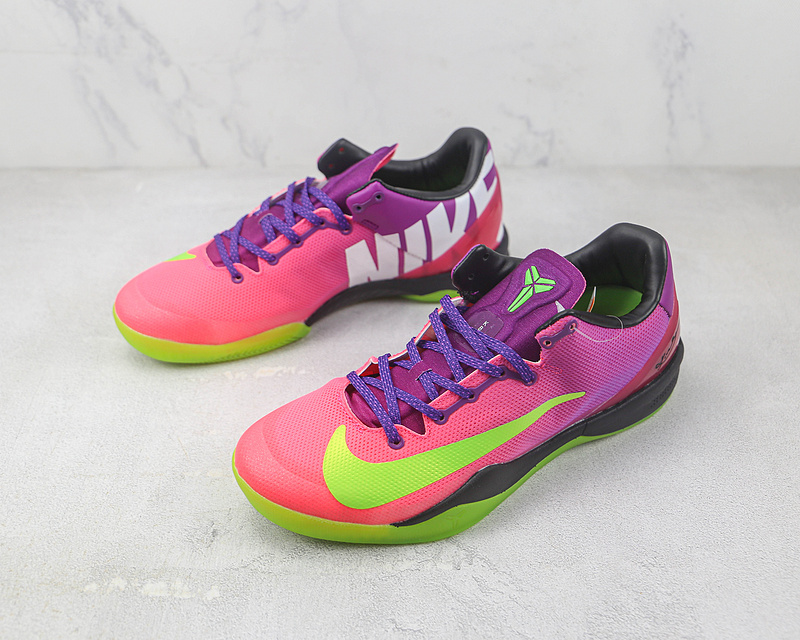 Kobe 8 System Mambacurial Red Plum/Elctrc Green-Pnk Flsh 9