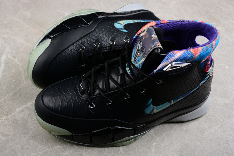 Zoom Kobe 1 Black/Multi-Color-Wolf Grey 29