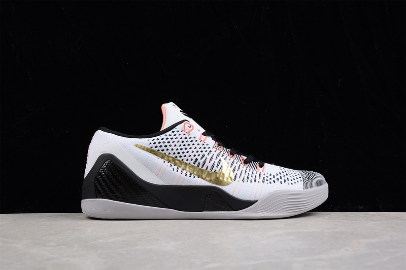 Kobe 9 Basketball Shoes White/Metallic Gold/Black 21