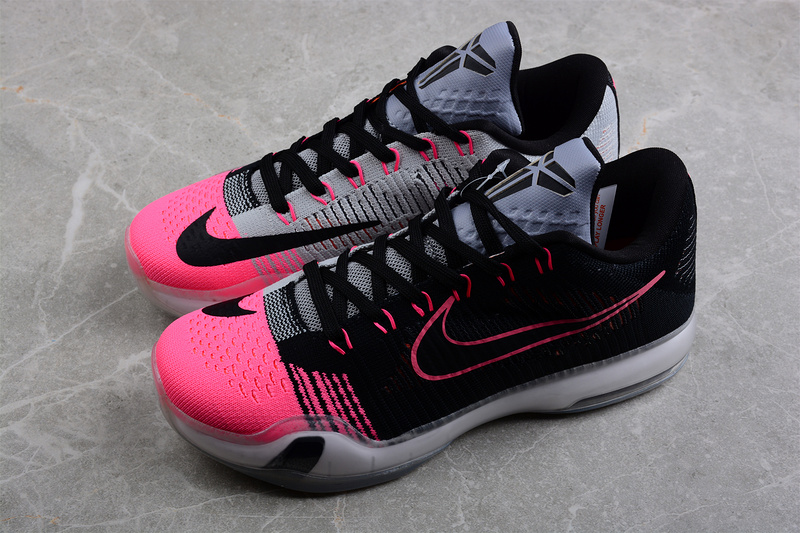 Kobe 10 Elite Mambacurial Black/Black-Wolf Grey-Pink Flash 23