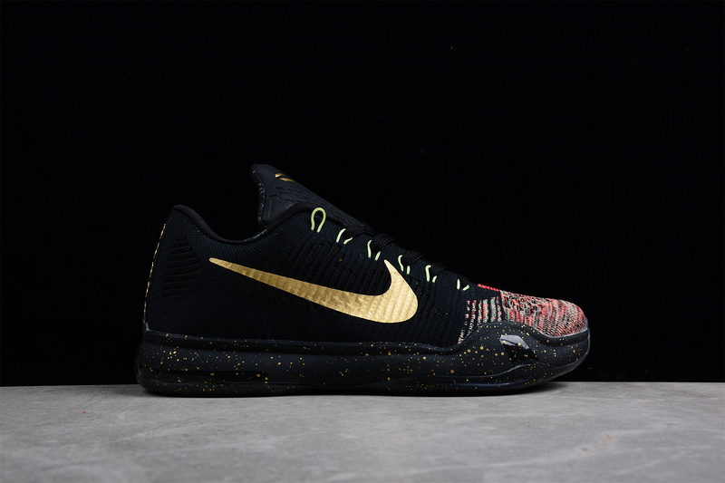 Kobe 10 Elite Low Christmas Black/Metallic Gold-Bright Crimson 17