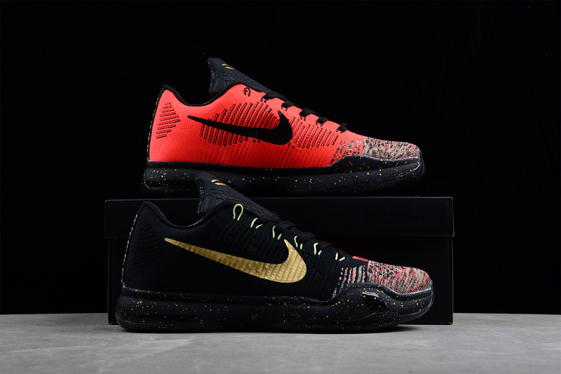 Kobe 10 Elite Low Christmas Black/Metallic Gold-Bright Crimson 23