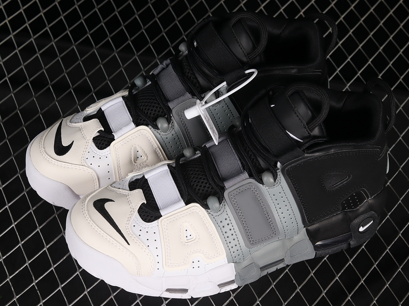 Air More Uptempo Tri-Color Black/Cool Grey/White 3