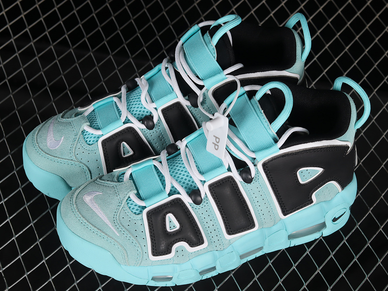 Air More Uptempo 96 Qs Light Aqua/Black/White 17