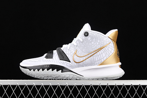 Kyrie 7 Ep White/Black/Metallic Gold 13