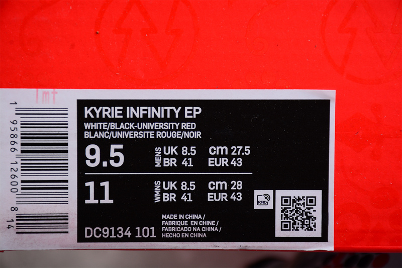 Kyrie 8 Infinity Ep Man Machine White/Black/University Red 27