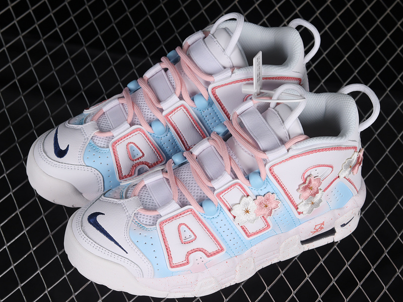 Air More Uptempo 96 Qs White/Light Pink/Sky Blue-Black 5