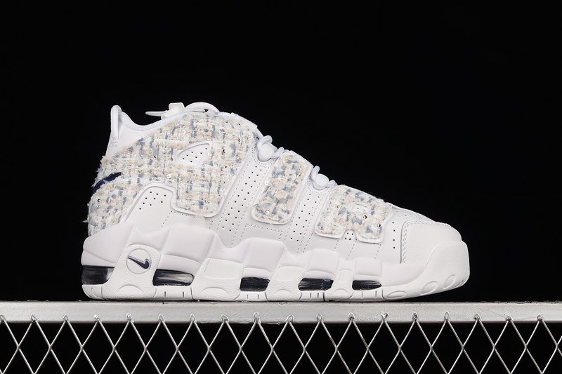 Air More Uptempo Gs White/Midnight Navy/White 13