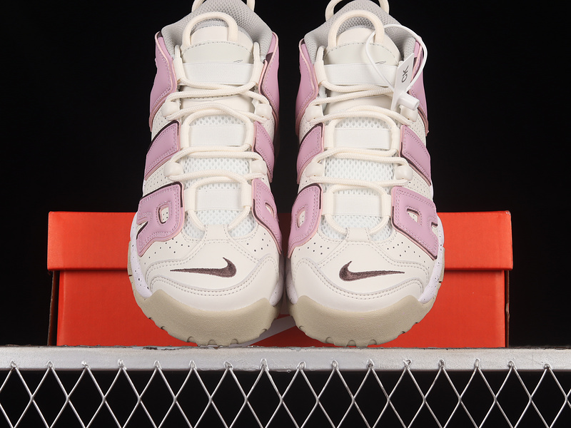 Ir More Uptempo Gs White/Pink/Light Iron Ore 11