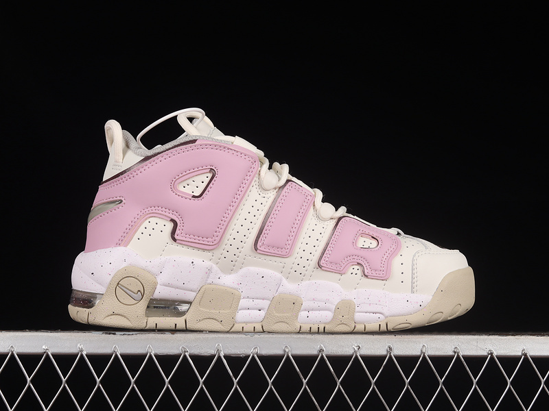 Ir More Uptempo Gs White/Pink/Light Iron Ore 21