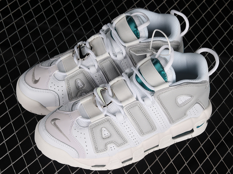 Air More Uptempo Metallic Teal Summit White/Grey Fog/Bright Spruce/Grey Fog 19