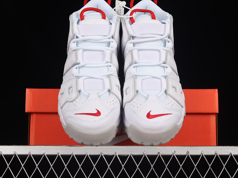 Air More Uptempo White/Grey/University Red 15