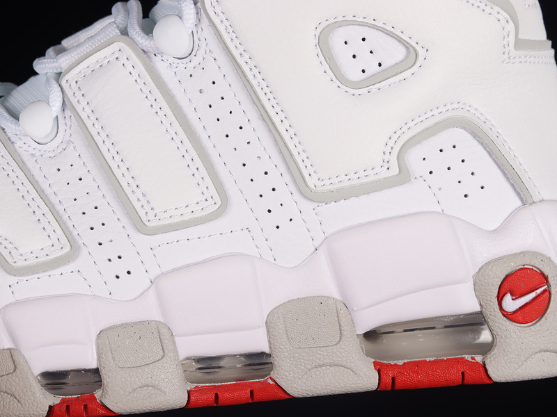 Air More Uptempo White/Grey/University Red 27