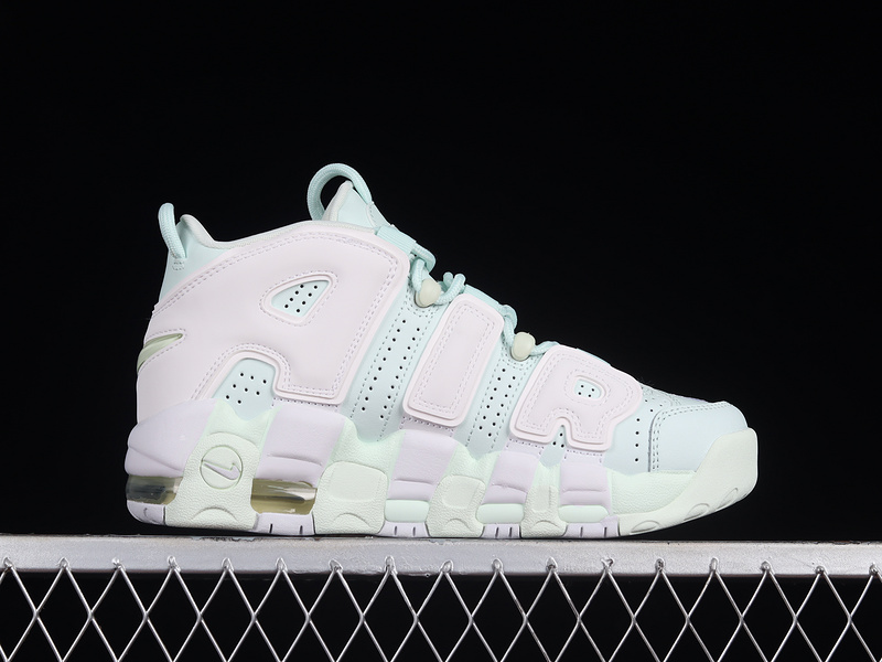 Air More Uptempo Barely Green/White 3