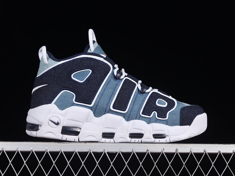 Air More Uptempo 96 Denim White/Obsidian/Total Orange 3