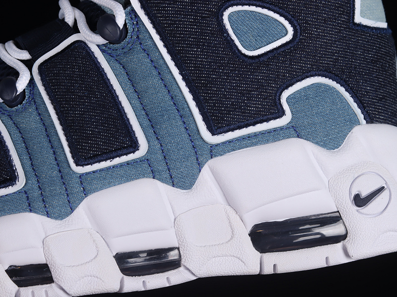 Air More Uptempo 96 Denim White/Obsidian/Total Orange 13