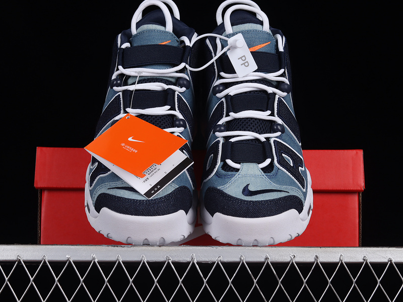 Air More Uptempo 96 Denim White/Obsidian/Total Orange 15