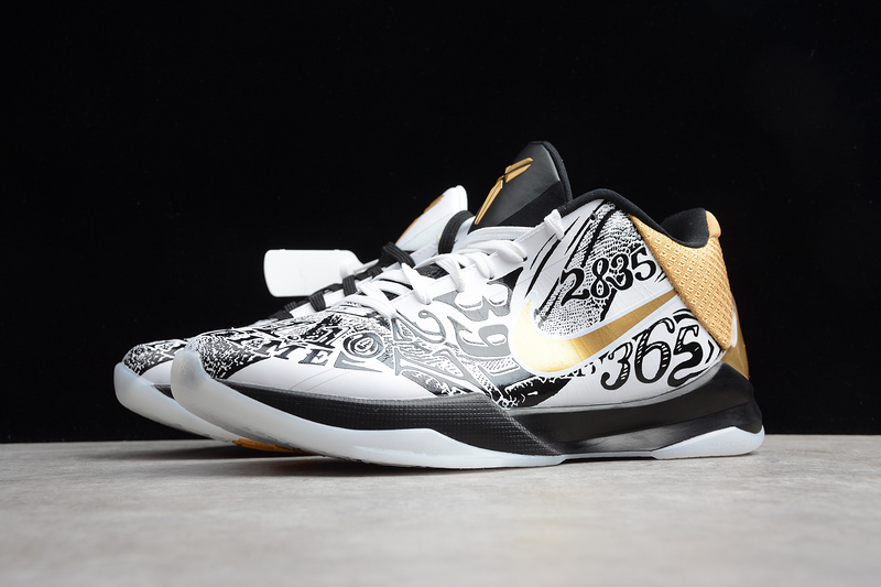 Kobe 5 Protro Black/White/Gold 27