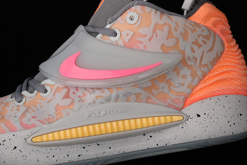 Zoom Kd 14 Basketball Shoes Light Grey/Pink/Orange 21