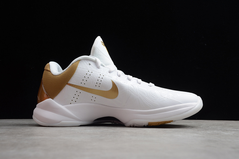 Zoom Kobe 5 Big Stage Home White/Metallic Gold 5