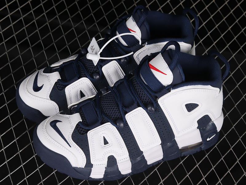 Air More Uptempo Gs Olympic 2016 White/Mid Navy-Metallic Gold 5