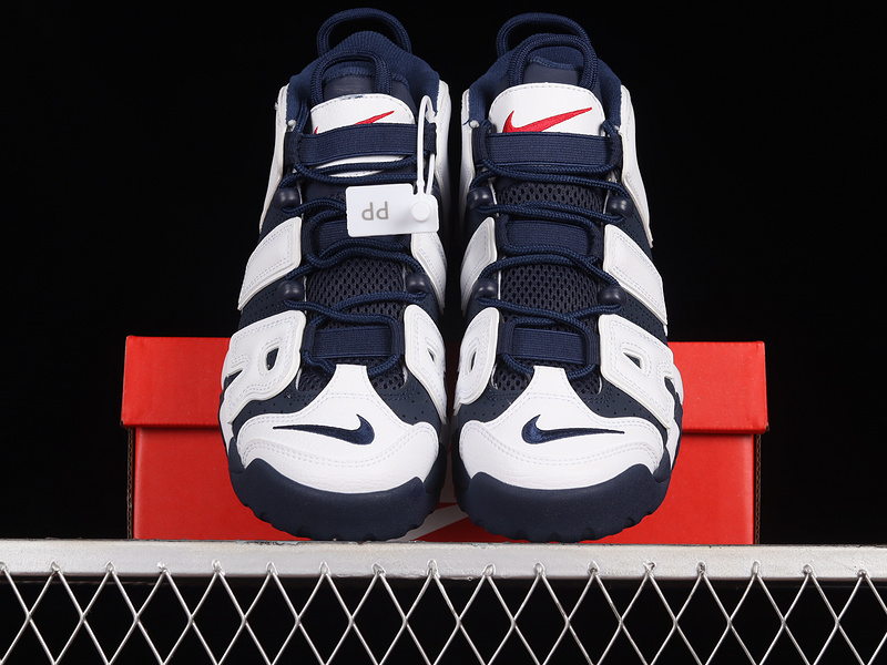 Air More Uptempo Gs Olympic 2016 White/Mid Navy-Metallic Gold 11