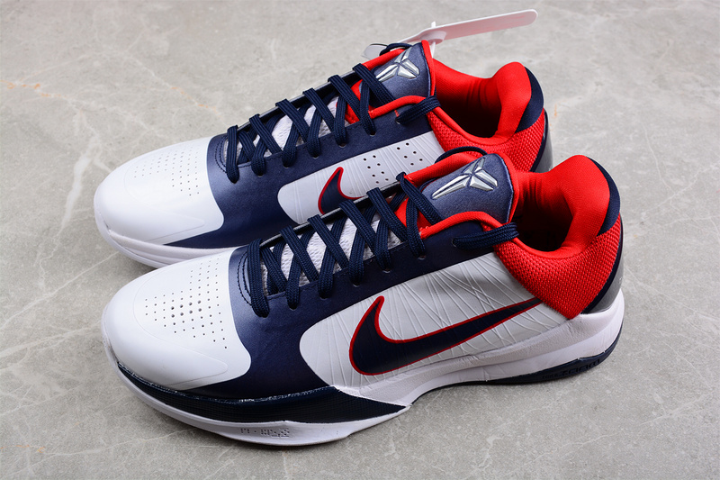 Zoom Kobe V Protro White/Obsidian/Sport Red 15