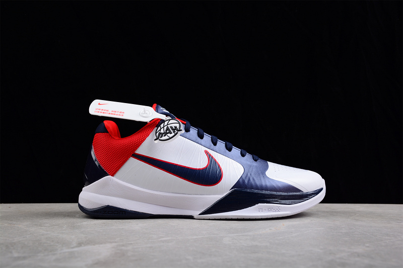 Zoom Kobe V Protro White/Obsidian/Sport Red 23