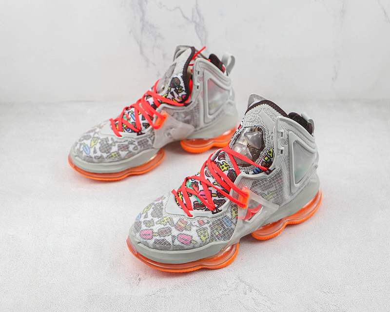 Lebron 19 Ep Fast Food Grey/Grey/Orange 9