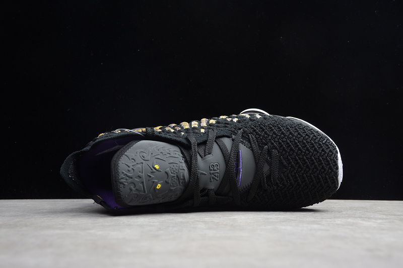 Lebron 17 Lakers Black/White-Eggplant-Amarillo 11