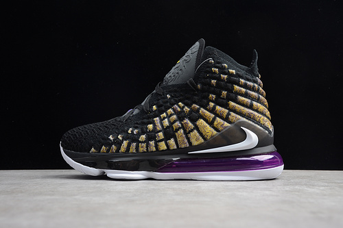 Lebron 17 Lakers Black/White-Eggplant-Amarillo 25