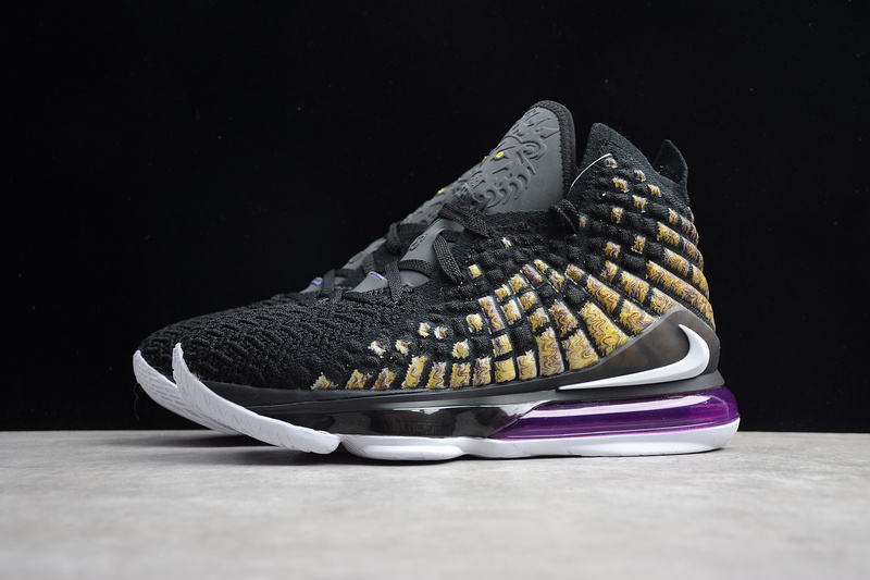 Lebron 17 Lakers Black/White-Eggplant-Amarillo 31