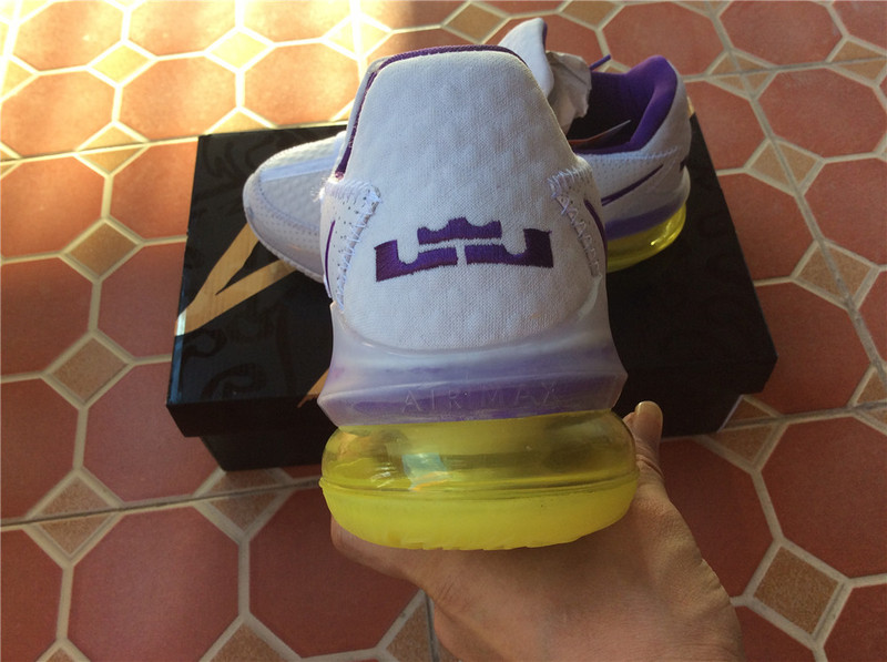 Lebron 17 Low Lakers Home White/Voltage Purple-Dynamic Yellow 49