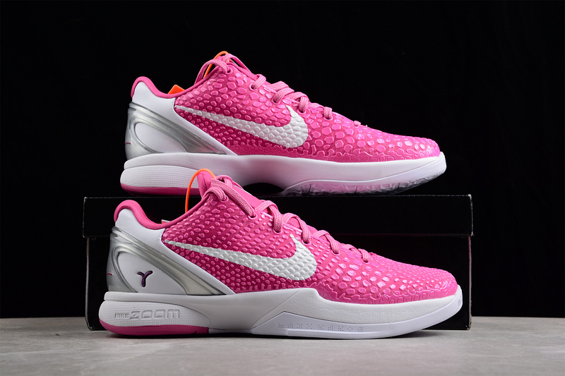 Zoom Kobe 6 Think Pink Pnkfr I/Whte-Mtlc Kay Yow 13