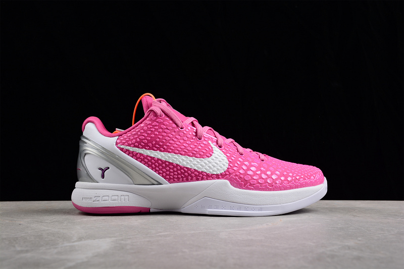 Zoom Kobe 6 Think Pink Pnkfr I/Whte-Mtlc Kay Yow 17