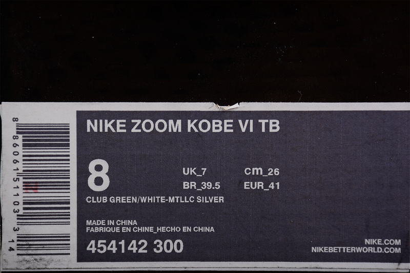 Zoom Kobe 6 Tb Gorge Green/White-Metallic Silver 29