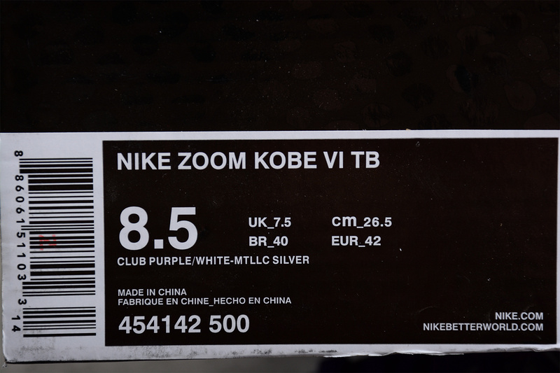 Zoom Kobe 6 Tb Purple/White/Silver 27