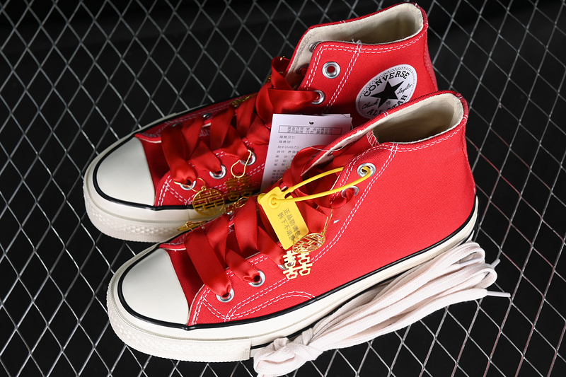 Chinatown Market X A Bathing Ape X Chuck Taylor All Star High Red/Ivory 3