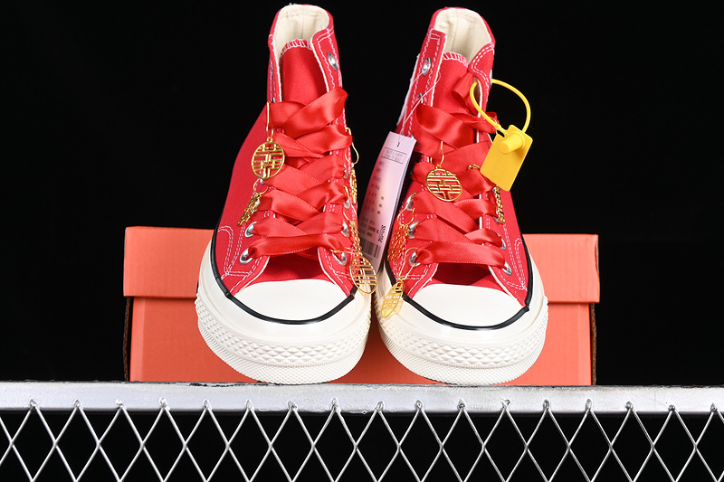 Chinatown Market X A Bathing Ape X Chuck Taylor All Star High Red/Ivory 17