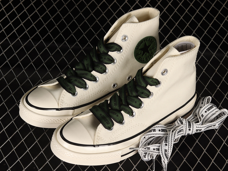 Chuck Taylor All Star 70S High White/Dark Green/Black 19