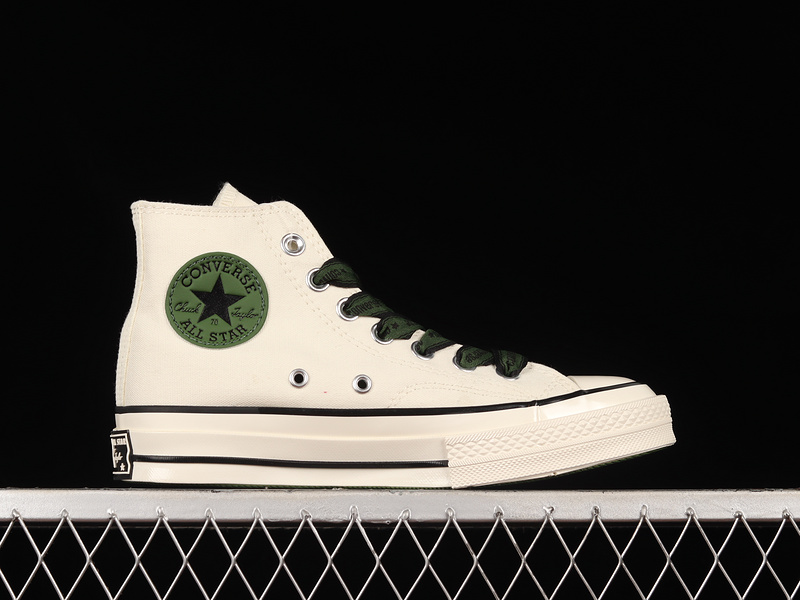 Chuck Taylor All Star 70S High White/Dark Green/Black 23