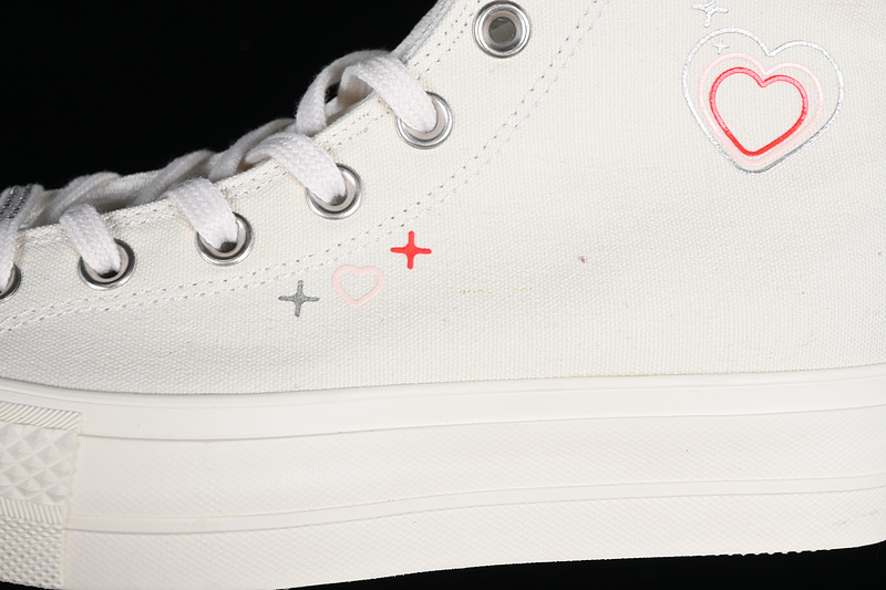 Converse All Star Lift White/Pink 3