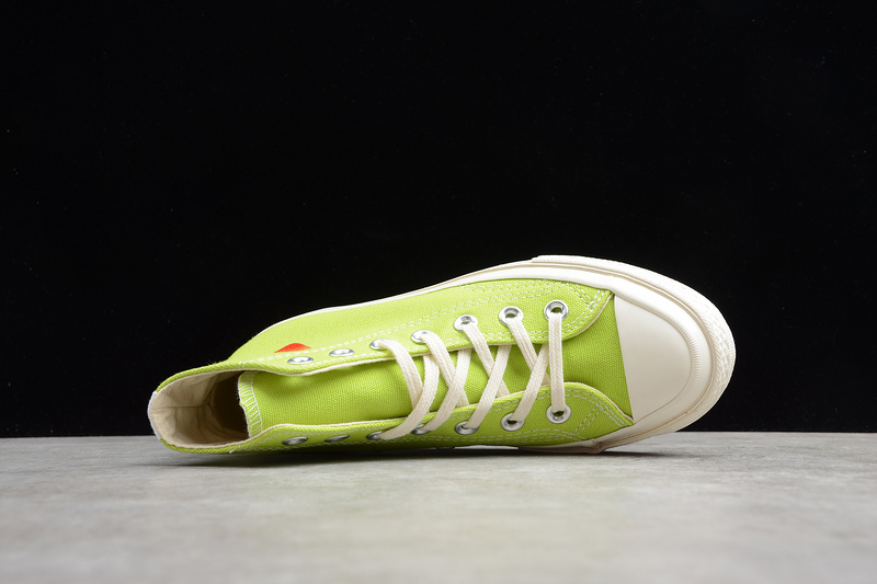 Play Cdg X Chuck Taylor 70 High Top Fluorescent Green/Egret 23