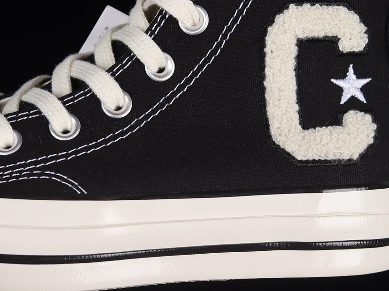 Chuck Taylor All-Star 70S High Varsity Letter Black/Black/Egret 17