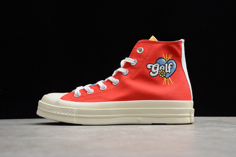 Golf Wang X Chuck Taylor 70S High Tri Panel Red/Blue/Yellow 11