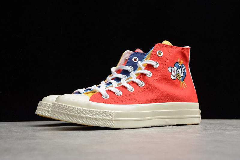 Golf Wang X Chuck Taylor 70S High Tri Panel Red/Blue/Yellow 13